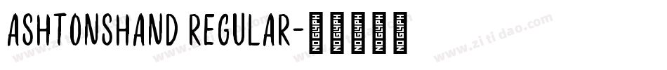 AshtonsHand Regular字体转换